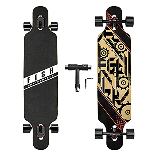 FISH SKATEBOARDS 41-Inch Downhill Longboard Skateboard