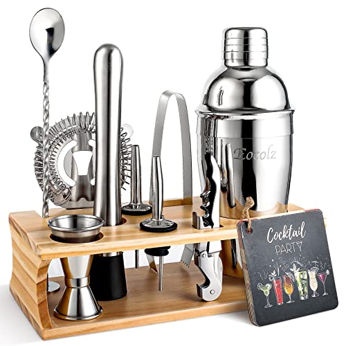 Bartender Kit Cocktail Shaker Set with Stand Bar Tool Bar Set