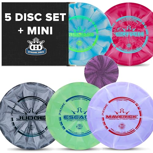 DYNAMIC DISCS Five Disc Prime Burst Disc Golf Starter Set