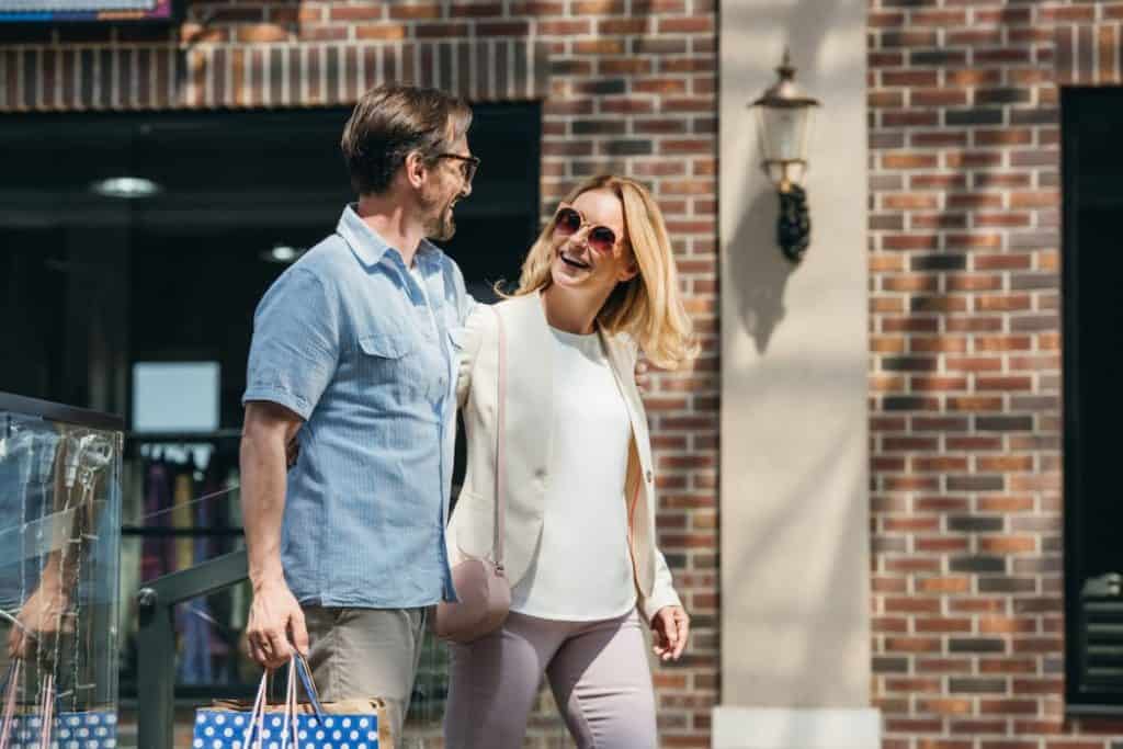 couple in their 50s shopping together