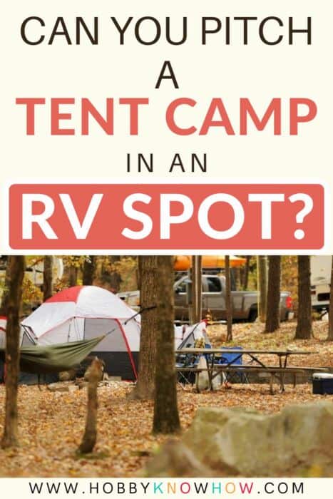 can you pitch a tent in rv spot