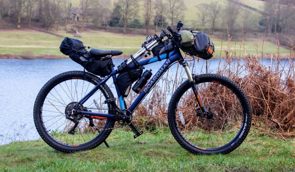 fully packed bike for an adventure