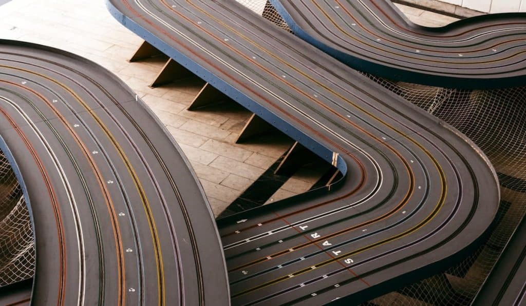 Slot racing track