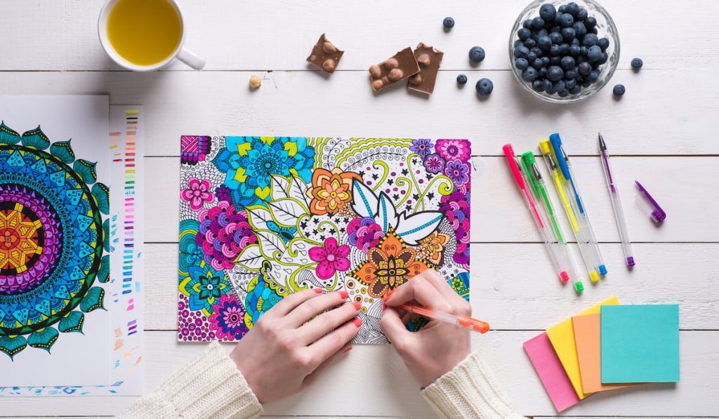 female coloring adult coloring books, new stress relieving trend