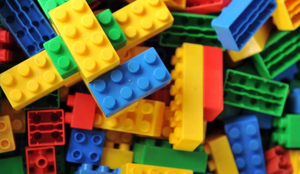 Lego blocks in different colors