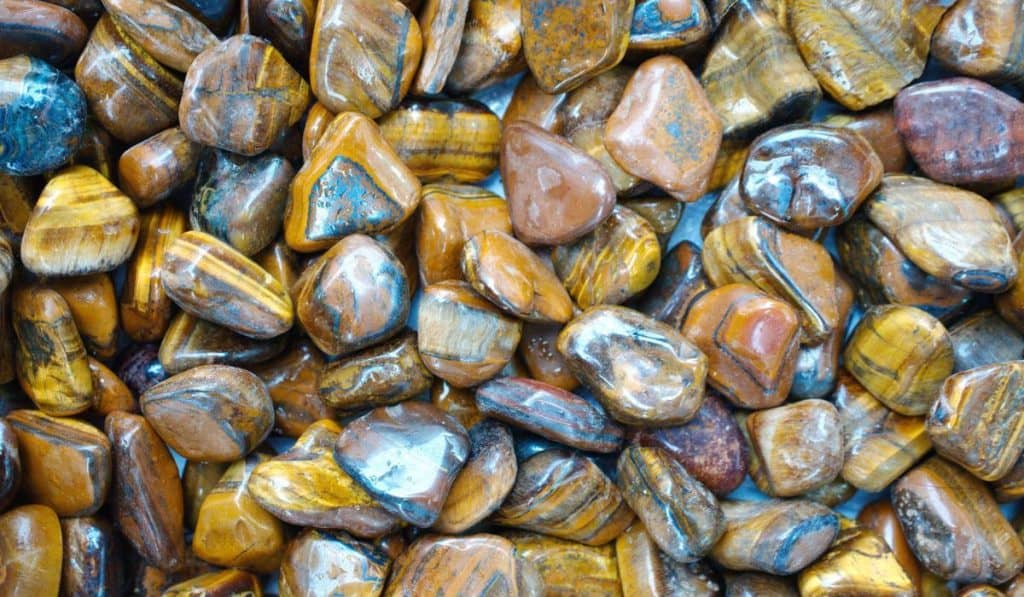 Tiger eye mineral stone