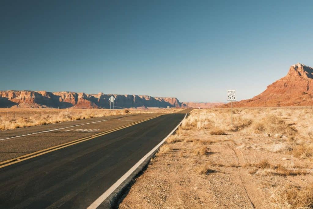 Empty road in northern arizona
