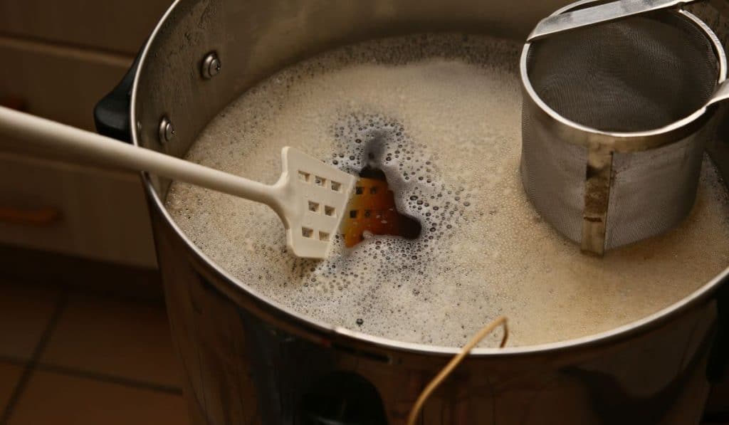 Brewing craft beer in a kitchen