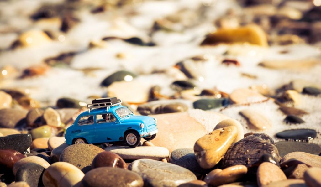 Vintage Toy Car on the beach