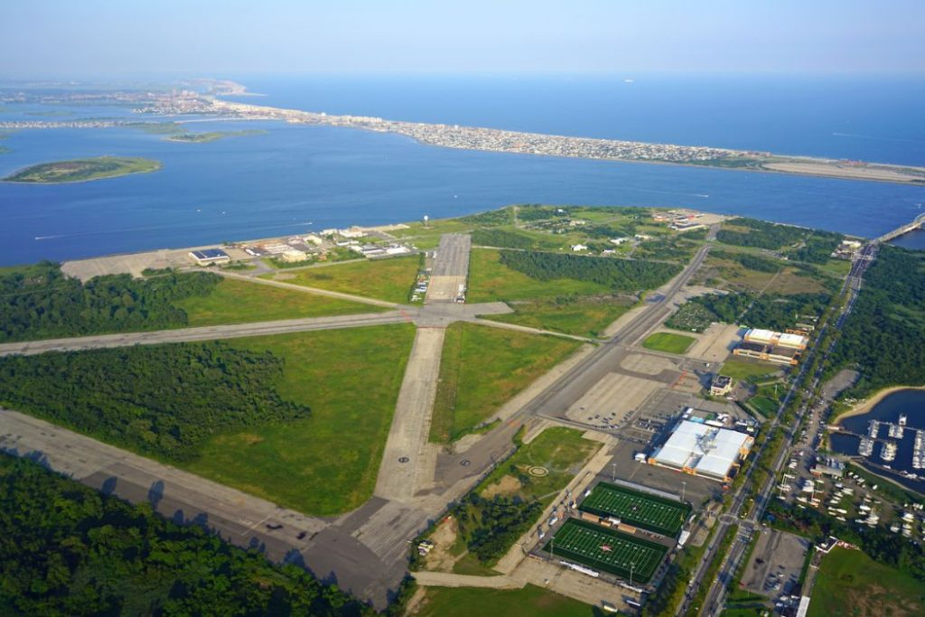 Aerial view of the Floyd Bennett Field, the former municipal airport of New York City